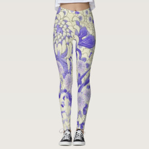 Japanisches KIMONO Gewebe, Chrysantheme Leggings