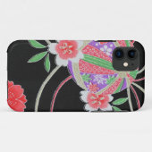 Japanisches KIMONO Gewebe, Floret-Muster Case-Mate iPhone Hülle (Rückseite (Horizontal))