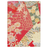 Japanisches KIMONO Gewebe, Floret-Muster Klemmbrett (Rückseite)
