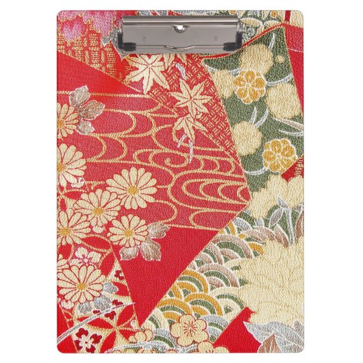 Japanisches KIMONO Gewebe, Floret-Muster Klemmbrett (Vorderseite)