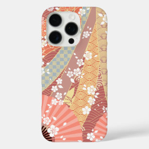 Japanisches Kimono-Muster iPhone 16 Pro Hülle