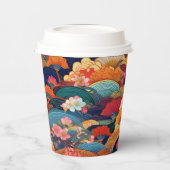 japanisches Kimono-Muster Pappbecher (Links)