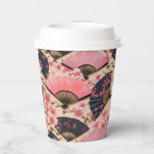 japanisches Kimono-Muster Pappbecher (Rückseite)