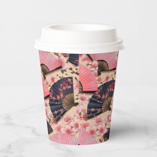 japanisches Kimono-Muster Pappbecher (Rechts)