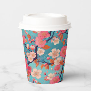 japanisches Kimono-Muster Pappbecher