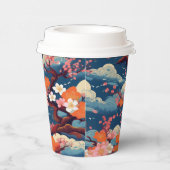 japanisches Kimono-Muster Pappbecher (Rechts)