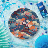 japanisches Kimono-Muster Pappteller (Party)