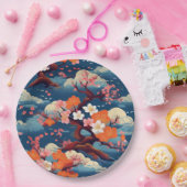 japanisches Kimono-Muster Pappteller (Party)