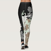 Japanisches Kimono Patern B Leggins-Schwarzes Leggings (Rückseite)