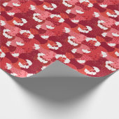 Japanisches Kimono Pattern Red Ginkgo Patchwork Geschenkpapier (Ecke)