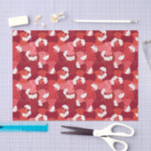 Japanisches Kimono Pattern Red Ginkgo Patchwork Seidenpapier (Handwerk)