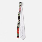 Japanisches KIMONO Textil, Blumenmuster Krawatte (Rückseite)