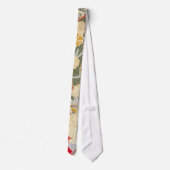 Japanisches KIMONO Textil, Blumenmuster Krawatte (Rückseite)