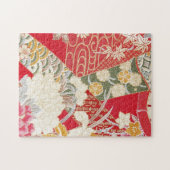 Japanisches KIMONO Textil, Blumenmuster Puzzle (Horizontal)