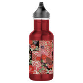 Japanisches KIMONO Textil, Blumenmuster Trinkflasche (Rechts)