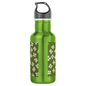 Japanisches KIMONO Textil, Floret Muster Edelstahlflasche (Rückseite)