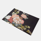 Japanisches KIMONO Textil, Floret Muster Fußmatte (Schrägansicht)