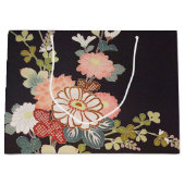 Japanisches KIMONO Textil, Floret Muster Große Geschenktüte (Vorderseite)