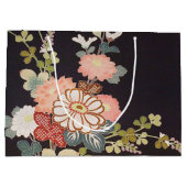 Japanisches KIMONO Textil, Floret Muster Große Geschenktüte (Rückseite)