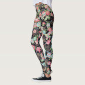Japanisches KIMONO Textil, Floret Muster Leggings (Links)