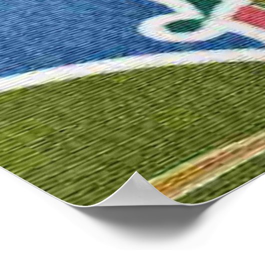 Japanisches KIMONO Textil, Floret Muster Poster (Ecke)