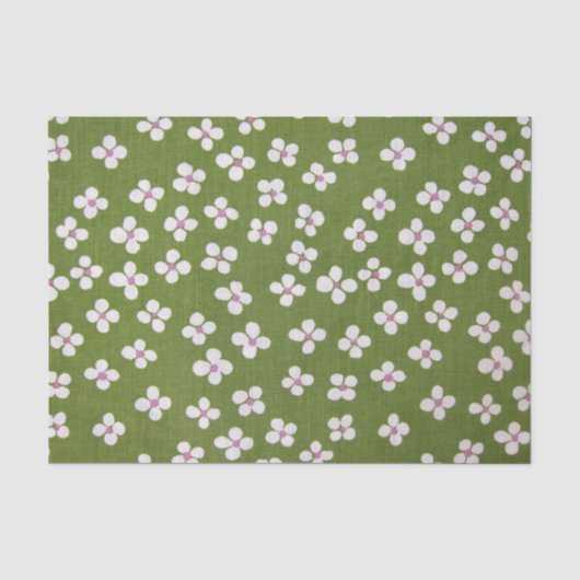 Japanisches KIMONO Textil, Floret Muster Seidenpapier (Vorderseite)