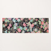 Japanisches KIMONO Textil, Floret Muster Yogamatte (Rückseite (Horizontal))