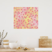 Japanisches KIMONO Textil, Kirschblütenmuster Poster (Küche)