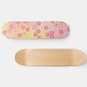 Japanisches KIMONO Textil, Kirschblütenmuster Skateboard (Horizontal)