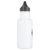 Japanisches Kinn (A) - Schwarzweiß Edelstahlflasche (Links)