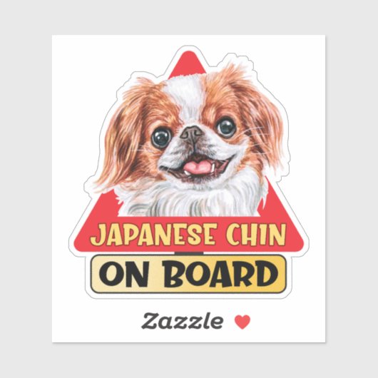 Japanisches Kinn an Bord Spaniel Hundeschild Aufkleber (Blatt)