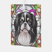 Japanisches Kinn, "gestanztes Glas" Ornament Aus Glas (Vorderseite links)