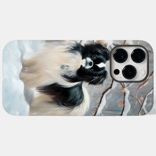 Japanisches Kinn Let It Snow Weihnachten Case-Mate iPhone Hülle (Rückseite (Horizontal))