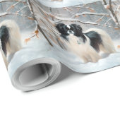 Japanisches Kinn Let It Snow Weihnachten Geschenkpapier (Rolleneckpunkt)