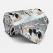 Japanisches Kinn Let It Snow Weihnachten Krawatte (Gerollt)