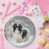 Japanisches Kinn Let It Snow Weihnachten Pappteller (Party)