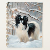 Japanisches Kinn Let It Snow Weihnachten Planer (Vorderseite)