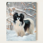Japanisches Kinn Let It Snow Weihnachten Planer (Rückseite)