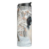 Japanisches Kinn Let It Snow Weihnachten Thermosbecher (Nach links gedreht)