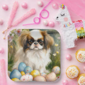 Japanisches Kinn mit Ostereiern Pappteller (Party)