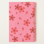 Japanisches Kirschblossom und Wellenmuster Notizblock (Rückseite)