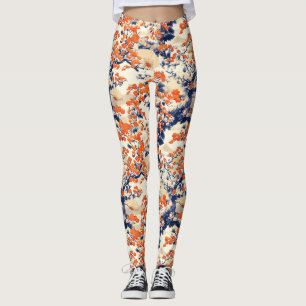 Japanisches Kirschblüten-Fächer-Muster (2) Leggings