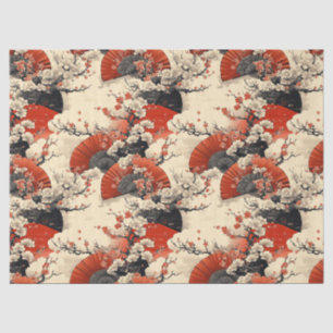 Japanisches Kirschblüten-Fächer-Muster (5) Seidenpapier