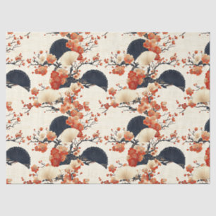 Japanisches Kirschblüten-Fächer-Muster (6) Seidenpapier