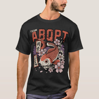 Japanisches Koi-Fisch-Team ABQPT Retro-T-Shirt T-Shirt