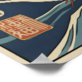 Japanisches Koi Fish Art Poster - Symbol der Stärk (Ecke)