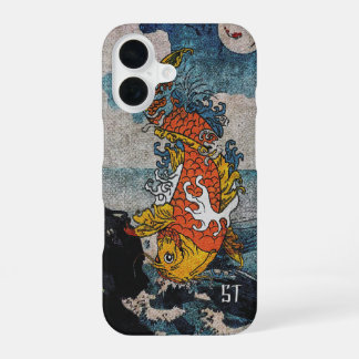 japanisches Koi Fish Moonlit Leap Kunstwerk iPhone 16 Hülle
