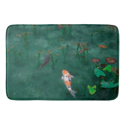 Japanisches Koi Fish Nature Foto Badematte (Vorderseite)