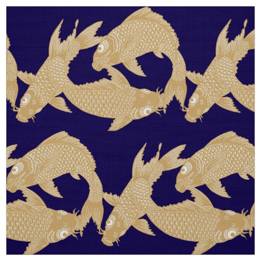 Japanisches Koi-Goldfisch-Friesmuster Stoff (Muster)