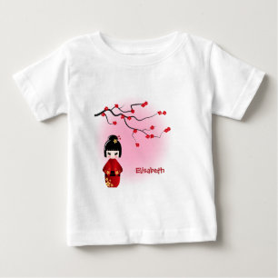 Japanisches Kokeshi-Puppe Sakura Name Baby Girl Sh T-shirt